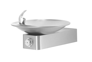 Model 1001BP | Stainless Steel Drinking Fountain with Round Sculpted Bowl