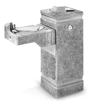 Model 3150FR | Freeze Resistant Drinking Fountain (Portland Gray Cement Color/Exposed Aggregate Finish)