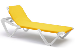 Model 99101099 | Nautical Sling Chaise Lounges (Yellow/White)