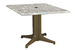 Model 99872002 & Model US624202 | 36" Table Top (Umbrella Hole) with Resin Base 2000 (Tokyo Stone/Charcoal)