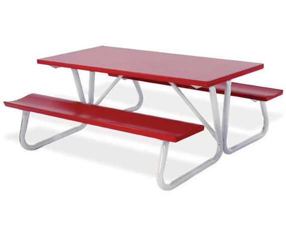 Belson Gallery AT6 P Aluminum Powder Coated Picnic Tables