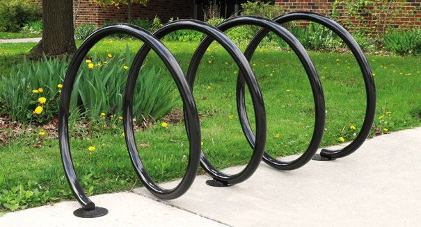 Model BRBC-8 | Bike Coil Bicycle Rack (Black)