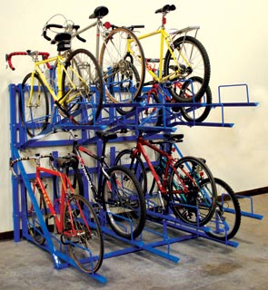 Model BSH-8-FS-P | Horizontal Bicycle Storage Racks (Patriot Blue)