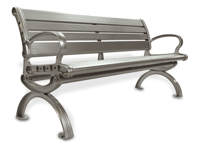 Belson Gallery CBPB 6A1B SL Aluminum Park Bench