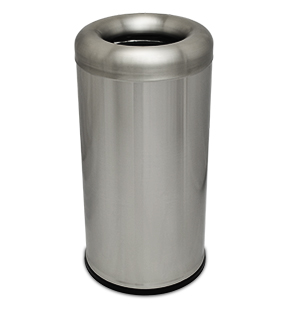 Model CBTR-15RT-SS | Oval Open Top Trash Receptacle