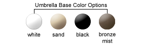 Umbrella Base Color Options