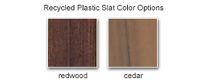 Recycled Plastic Slat Color Options