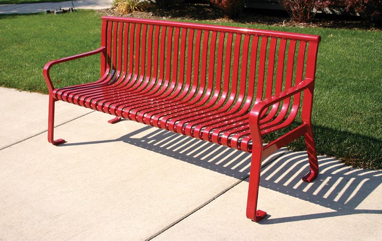 Belson Gallery MF2200 Metal Armor Coated Steel Park Bench