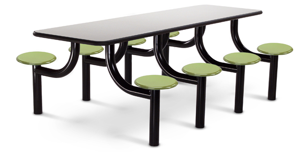 Model MX3096-8LPTBT | 8' Rectangular Lunchroom Table (Laminate Titanium Evolve/Sawgrass)