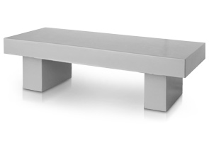 Model NB60 | Concrete Garden Bench (Smooth Dove Gray)