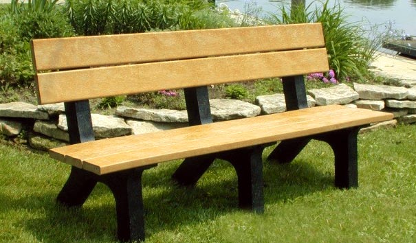 Model P-560 | Recycled Plastic Park Bench | Rock Island Bench
