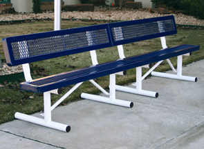 Model R10WB-P | 10' Thermoplastic Coated Bench (Mystic/White)