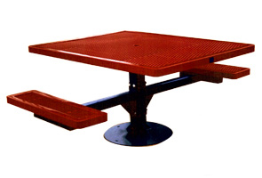 Model R462H-S | Universal Access Thermoplastic Pedestal Frame Table (Red)