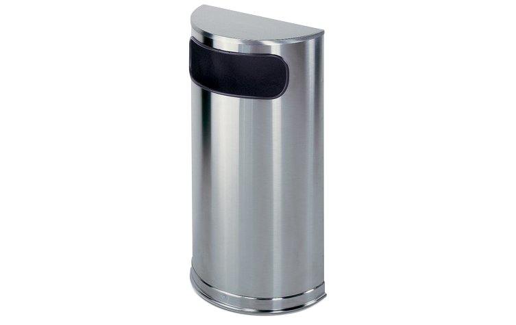 Belson Gallery SO8SSS Satin Stainless Steel Half Round Receptacle