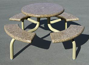 Model TF3138 | Round Concrete Picnic Table