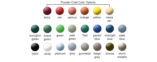 Frame and Lid Color Options