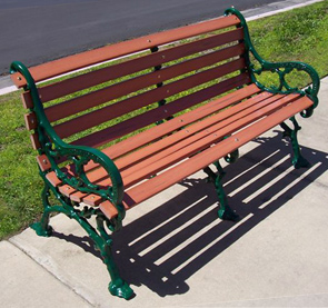 Model WBP-60-R | Woodland Recycled Plastic Park Bench