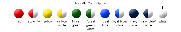 Umbrella Color Options