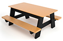 Rectangular A-Frame Kids Picnic Table