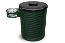 Expanded Steel Trash Receptacle