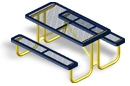 Rectangular Kids Picnic Table