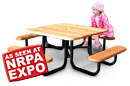 Kids Picnic Table with Umbrella Hole