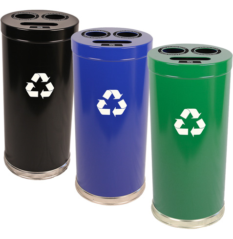 Belson | Gallery | 15RT-3H | 3 in One Recycling Receptacle | 3 x 8 Gallon