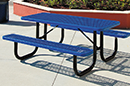 Belson | Gallery | 238-V6 | Rectangular Steel Picnic Table Diamond Pattern