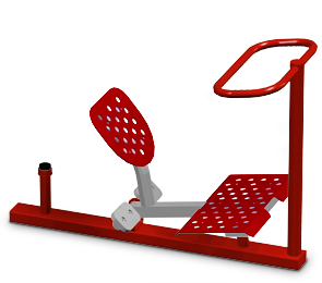 Back Stretcher Machine | Outdoor Exercise Machine (Red/Silver)