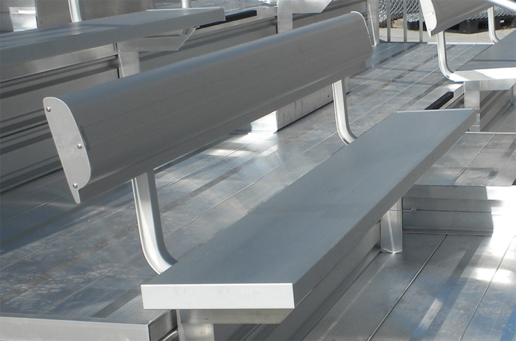 aluminum bleachers with backs