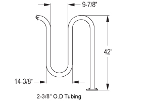 Quick Dimensions for M Style Bike Racks