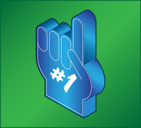 Foam Finger ISO Illustration