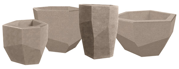 Geometric Series Concrete Planters