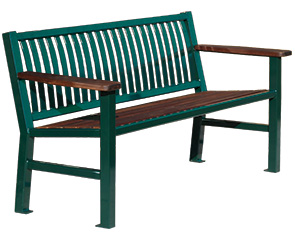 Livingston™ Collection Wood Park Benches | Ipe Wood | Belson Outdoors®