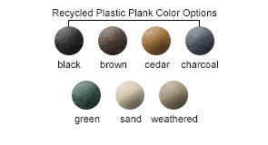 Recycled Plastic Slats Color Options