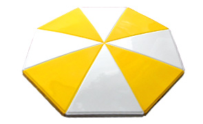 Model STM-4 | Valance Umbrella (Yellow/White)