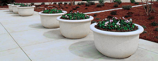 Senora Series Round Concrete Planters