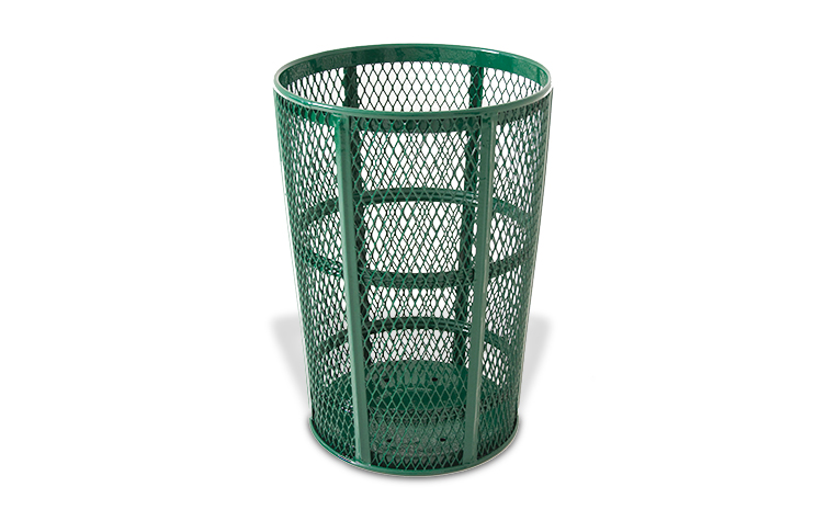 Belson | Gallery | TEXT-45 | Tapered Trash Receptacle | Diamond Pattern