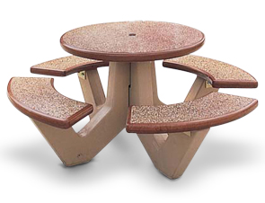 Round Concrete Commercial Picnic Table