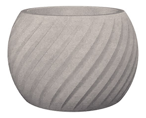 Swirl Style Round Concrete Planters