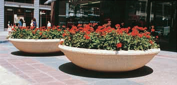 Dish Series Round Concrete Planters