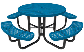 Round Coated Steel Portable Tables | Punched Steel | Belson Outdoors®