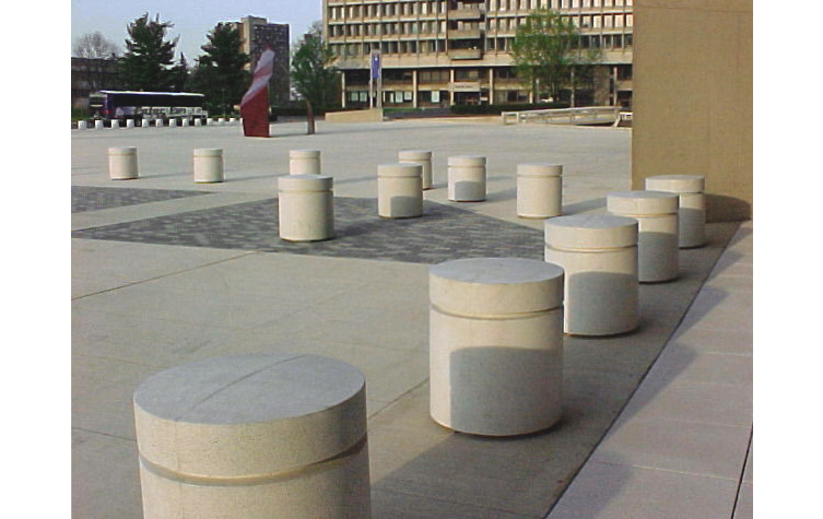 Belson | Gallery | UM24-CUS1 | Precast Concrete Bollards | White