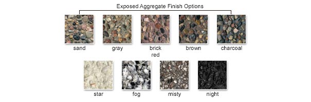 Exposed Aggregate Finish Options